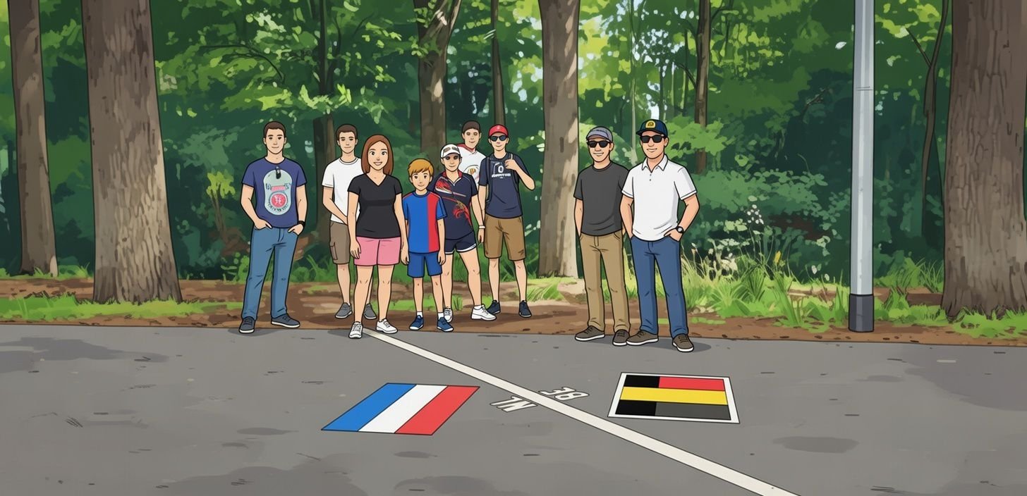 people on the border of the Netherlands and Belgium
