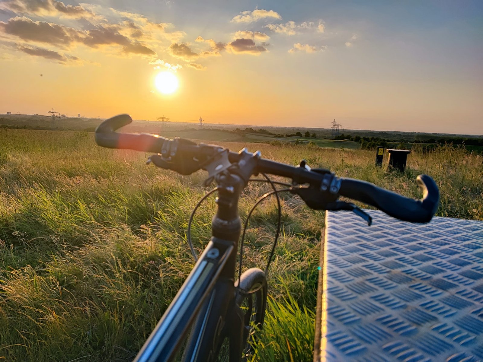 bike on a background of a sunset